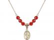  Miraculous Medal Birthstone Necklace Available in 15 Colors 