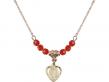  Miraculous Medal Birthstone Necklace Available in 15 Colors 