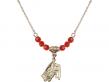  Guardian Angel Medal Birthstone Necklace Available in 15 Colors 