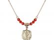  St. Florian Medal Birthstone Necklace Available in 15 Colors 