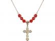  Cross Medal Birthstone Necklace Available in 15 Colors 