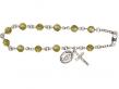  Rosary Bracelet w/Swarovski Bead in Assorted Colors 