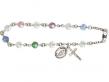  Rosary Bracelet w/Swarovski Bead in Assorted Colors 