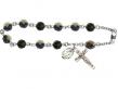  Rosary Bracelet w/Swarovski Aurora Borealis Bead in Assorted Colors 