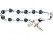  Rosary Bracelet w/Swarovski Aurora Borealis Bead in Assorted Colors 