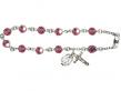  Rosary Bracelet w/Swarovski Austrian Tin Cut AB Bead in Assorted Colors 