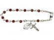  Rosary Bracelet w/Swarovski Bead in Assorted Colors 