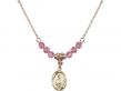  St. Jude Medal Birthstone Necklace Available in 15 Colors 