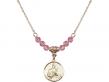  St. Gerard Medal Birthstone Necklace Available in 15 Colors 