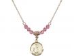  St. Jude Medal Birthstone Necklace Available in 15 Colors 