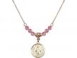  Miraculous Medal Birthstone Necklace Available in 15 Colors 