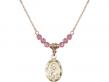  St. Jude Medal Birthstone Necklace Available in 15 Colors 