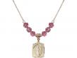  Miraculous Medal Birthstone Necklace Available in 15 Colors 