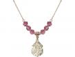  St. Joseph Medal Birthstone Necklace Available in 15 Colors 