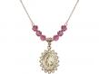  Miraculous Medal Birthstone Necklace Available in 15 Colors 