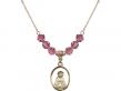  Madonna Medal Birthstone Necklace Available in 15 Colors 