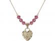  Miraculous Heart Medal Birthstone Necklace Available in 15 Colors 