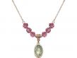  Miraculous Medal Birthstone Necklace Available in 15 Colors 