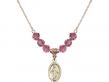  Miraculous Medal Birthstone Necklace Available in 15 Colors 