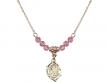  Guardian Angel Medal Birthstone Necklace Available in 15 Colors 