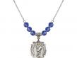  St. Florian Medal Birthstone Necklace Available in 15 Colors 