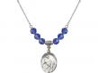  Madonna & Child Medal Birthstone Necklace Available in 15 Colors 