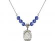  St. Joseph Medal Birthstone Necklace Available in 15 Colors 