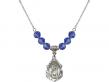  St. Christopher Medal Birthstone Necklace Available in 15 Colors 