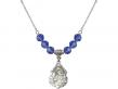  St. Joseph Medal Birthstone Necklace Available in 15 Colors 