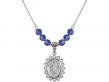  O/L of Guadalupe Medal Birthstone Necklace Available in 15 Colors 