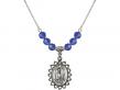  St. Jude Medal Birthstone Necklace Available in 15 Colors 