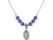  Miraculous Medal Birthstone Necklace Available in 15 Colors 