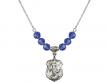  St. Michael the Archangel Medal Birthstone Necklace Available in 15 Colors 