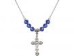  Cross Medal Birthstone Necklace Available in 15 Colors 