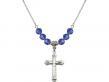  Cross Medal Birthstone Necklace Available in 15 Colors 