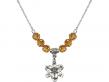  Chastity Medal Birthstone Necklace Available in 15 Colors 