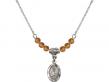  St. Jude Medal Birthstone Necklace Available in 15 Colors 