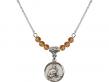  St. Gerard Medal Birthstone Necklace Available in 15 Colors 