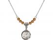  St. Jude Medal Birthstone Necklace Available in 15 Colors 