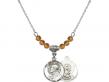  Scapular Medal Birthstone Necklace Available in 15 Colors 