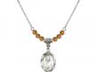  St. Jude Medal Birthstone Necklace Available in 15 Colors 