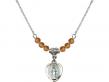  Miraculous Medal Birthstone Necklace Available in 15 Colors 