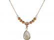  Mustard Seed Medal Birthstone Necklace Available in 15 Colors 