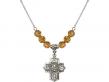  Communion/5-Way Medal Birthstone Necklace Available in 15 Colors 