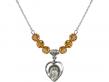  St. Jude Medal Birthstone Necklace Available in 15 Colors 