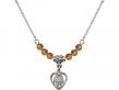  Miraculous Medal Birthstone Necklace Available in 15 Colors 