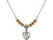  O/L of Guadalupe Medal Birthstone Necklace Available in 15 Colors 