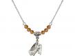  Guardian Angel Medal Birthstone Necklace Available in 15 Colors 