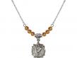  St. Florian Medal Birthstone Necklace Available in 15 Colors 