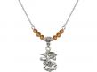  St. Michael the Archangel Medal Birthstone Necklace Available in 15 Colors 